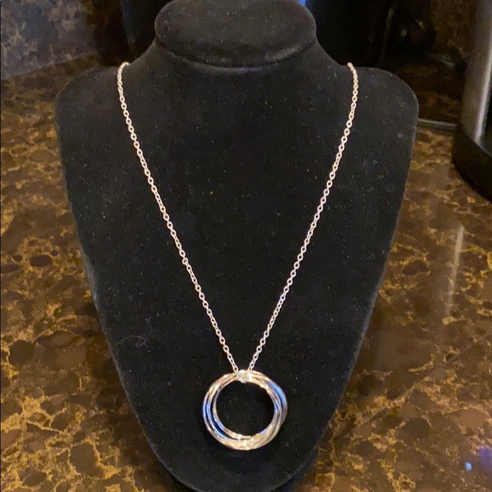 Infinity circle silver fashion necklace! NWOT
